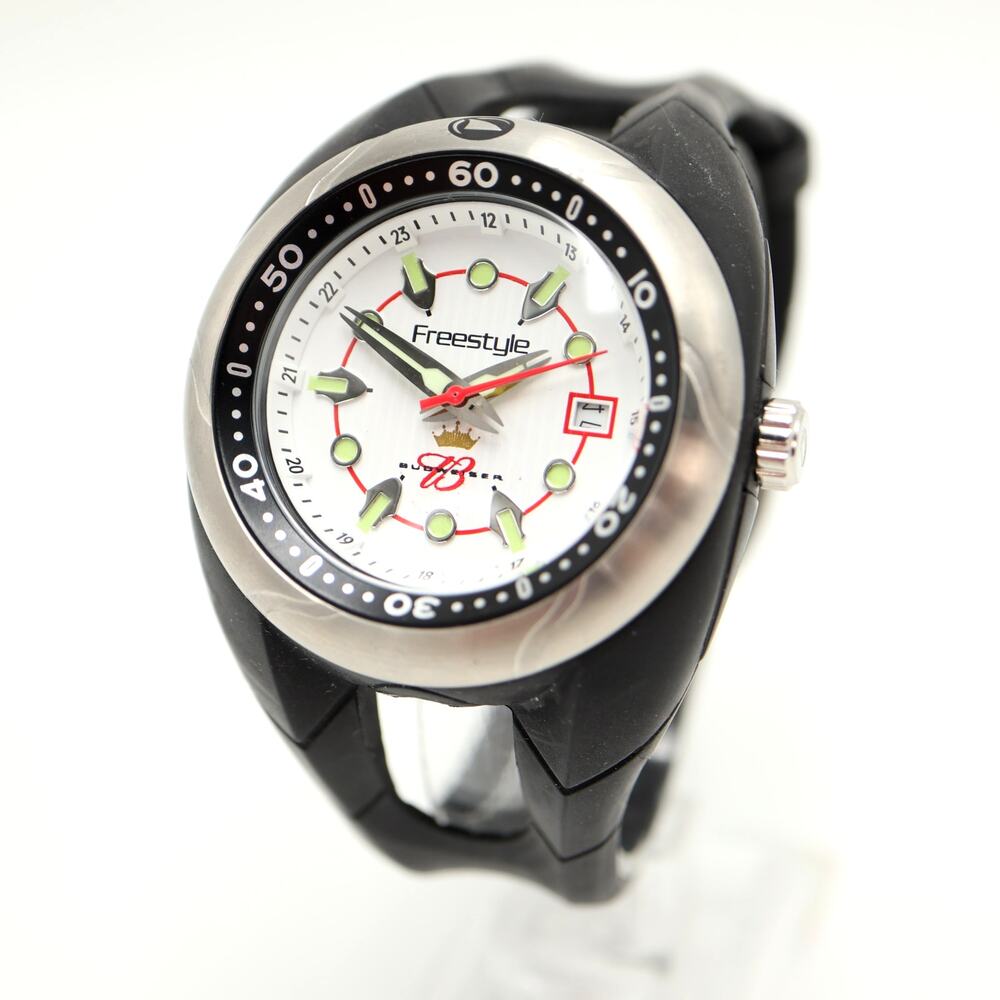 Vintage Freestlye Mens Diver 42mm Watch Budweiser Logo 200M w New Battery